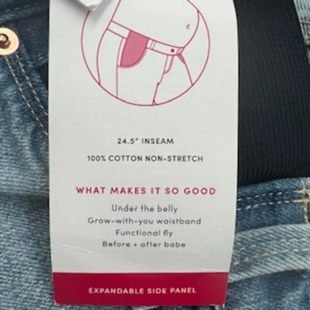 Isabel Maternity‎ by Ingrid & Isabel Cropped Vintage Straight Jeans Light Wash 6